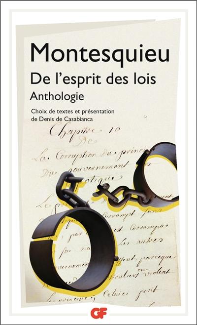 De l'esprit des lois : anthologie