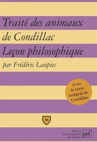 Traité des animaux d'Etienne Bonnot de Condillac : leçon philosophique