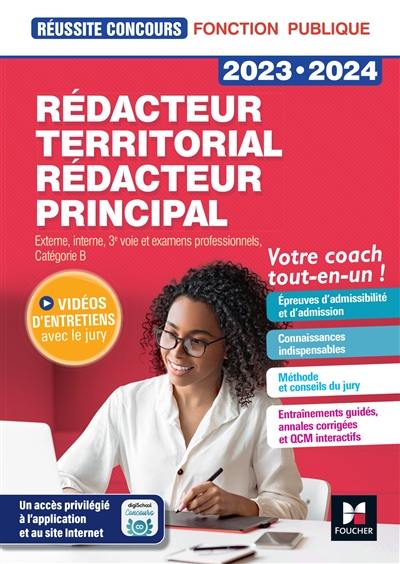 Rédacteur territorial, rédacteur principal : externe, interne, 3e voie et examens professionnels, catégorie B : 2023-2024