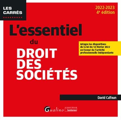 L'essentiel du droit des sociétés : 2022-2023