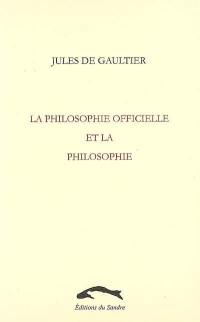 La philosophie officielle et la philosophie