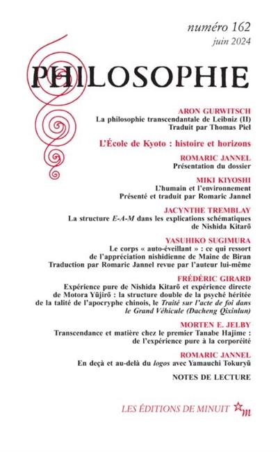 Philosophie, n° 162. L'Ecole de Kyoto : histoire et horizons