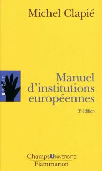 Manuel d'institutions européennes