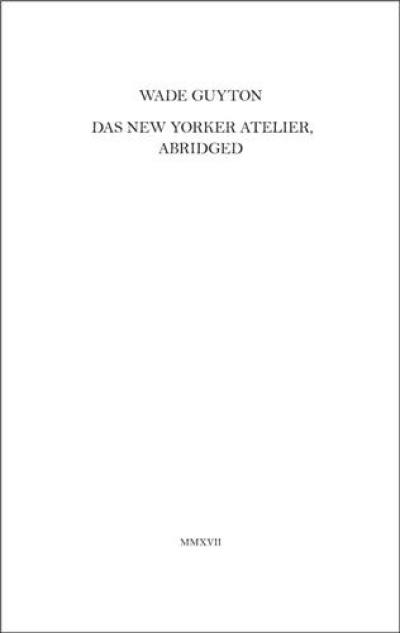 Wade Guyton Das New Yorker Atelier, Abridged