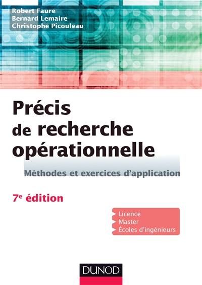 Précis de recherche opérationnelle : méthodes et exercices d'application