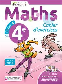 Maths 4e, cycle 4 : cahier d'exercices