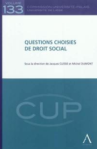 Questions choisies de droit social