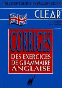 Corrigés des exercices de grammaire anglaise : principales notions d'anglais