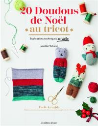 20 doudous de Noël au tricot (facile & rapide, à partir d'un rectangle de 15 x 14 cm)