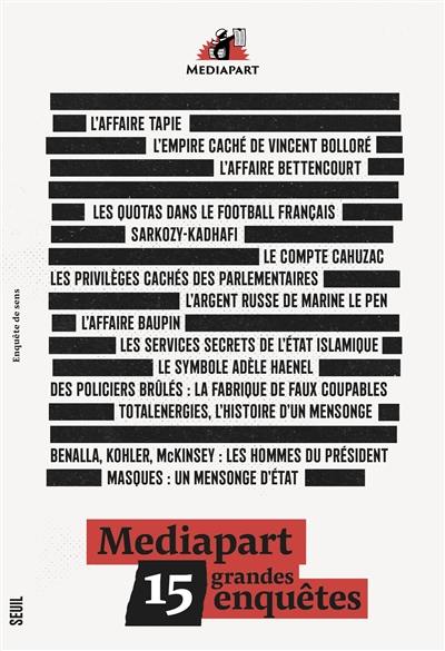 Mediapart : 15 grandes enquêtes