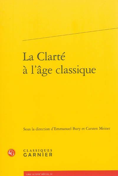 La clarté à l'âge classique