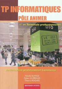 TP informatiques, pôle animer, 1re et terminale professionnelles : baccalauréat professionnel commerce