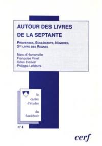 Autour des livres de la Septante : séminaire 1994-1995