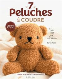 7 peluches à coudre : ourson, lapin, panda, chien, chat, écureuil, bébé manchot : leçons pas-à-pas