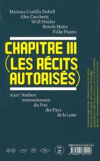 Chapitre III (les récits autorisés)