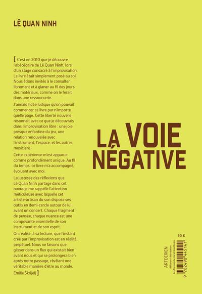 La voie négative. The negative way