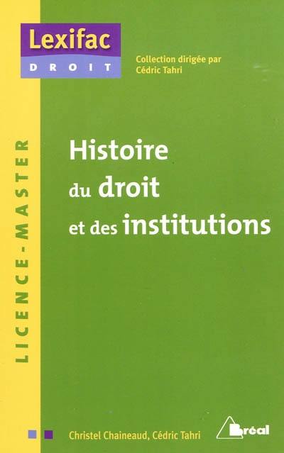 Histoire du droit et des institutions