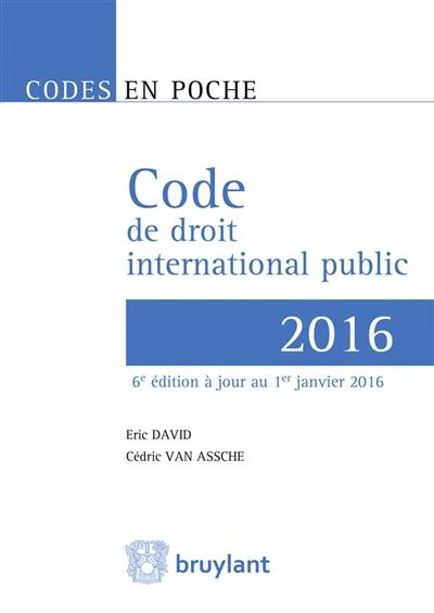 Code de droit international public 2016