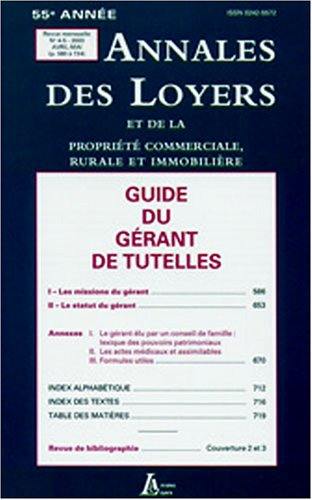 Guide du gérant de tutelles