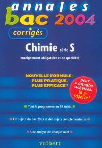 Chimie série S enseignement obligatoire et de spécialité : tout le programme en 39 sujets, les sujets du Bac 2003 et des sujets complémentaires, une analyse de chaque sujet