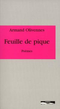 Feuille de pique : poèmes