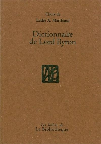 Dictionnaire de Byron