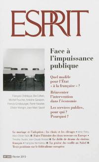 Esprit, n° 392. Face à l'impuissance publique