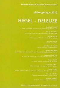 Philosophique, n° 2012. Hegel-Deleuze