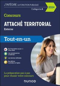 Concours attaché territorial, externe catégorie A : tout-en-un : 2024