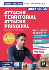 Attaché territorial, attaché principal : concours externe, interne, 3e voie et examens professionnels, catégorie A, votre coach tout-en-un ! : 2024-2025