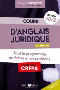 Cours d'anglais juridique 2022 : tout le programme en fiches et en schémas