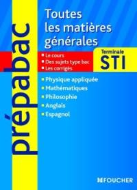 Toutes les matières générales : terminale STI