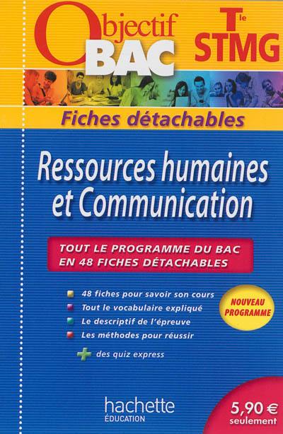 Ressources humaines et communication terminale STMG : tout le programme du bac en 48 fiches détachables