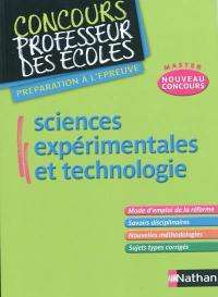 Sciences expérimentales et technologie : nouveau concours master