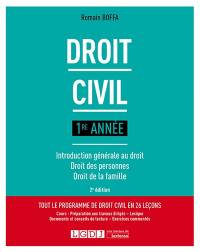 Droit civil : 1re année : introduction générale au droit, droit des personnes, droit de la famille