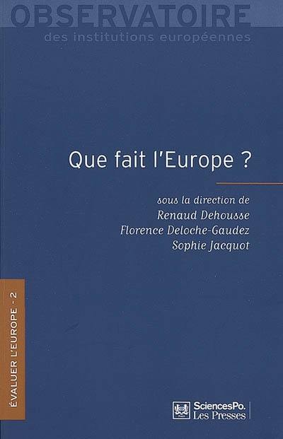 Que fait l'Europe ?