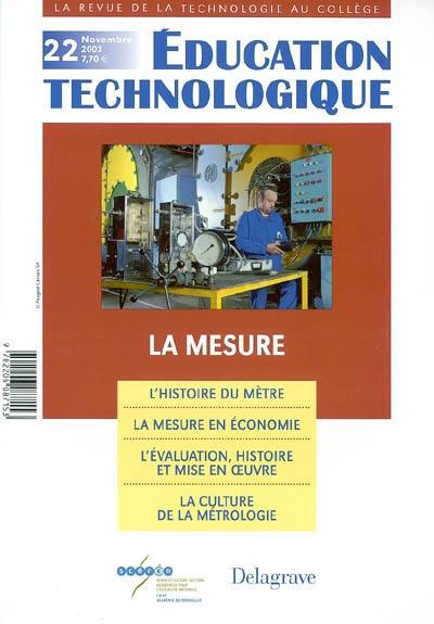 Éducation technologique, n° 22. La mesure