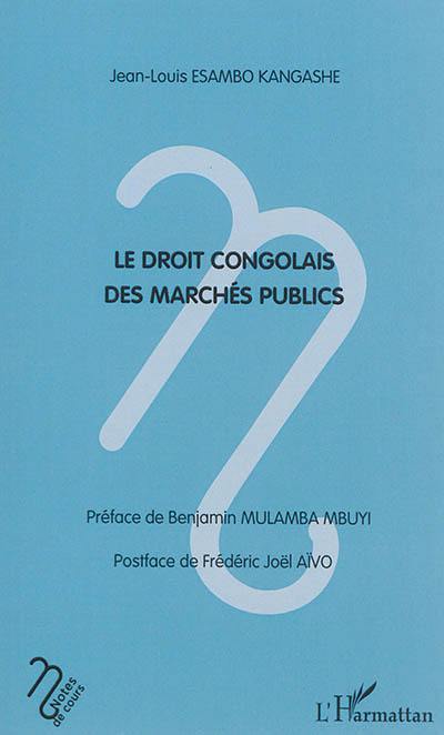 Le droit congolais des marchés publics