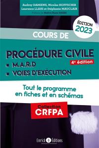 Cours de procédure civile 2023 : MARD, voies d'exécution : tout le programme en fiches et en schémas