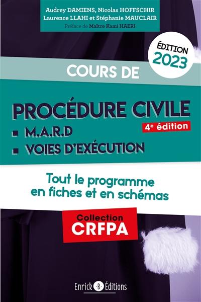 Cours de procédure civile 2023 : MARD, voies d'exécution : tout le programme en fiches et en schémas