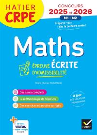 Mathématiques : épreuve disciplinaire : CRPE concours 2025 et 2026 M1, M2