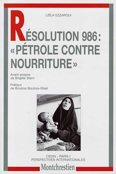 Résolution 986, pétrole contre nourriture