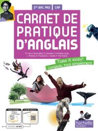 Carnet de pratique d'anglais : 2de bac pro, CAP