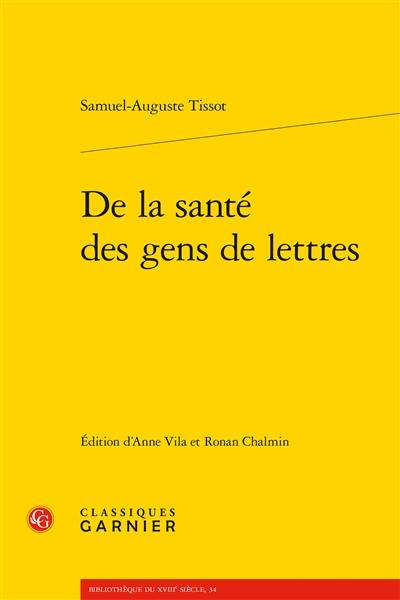 De la santé des gens de lettres