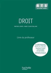 Droit, BTS deuxième année : livre du professeur