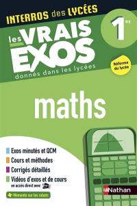 Maths 1re : les vrais exos donnés dans les lycées : réforme du lycée