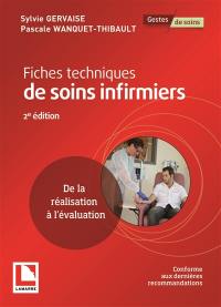 Fiches techniques de soins infirmiers : de la réalisation à l'évaluation