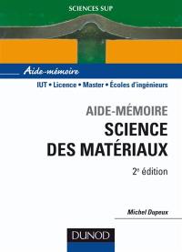 Aide-mémoire science des matériaux