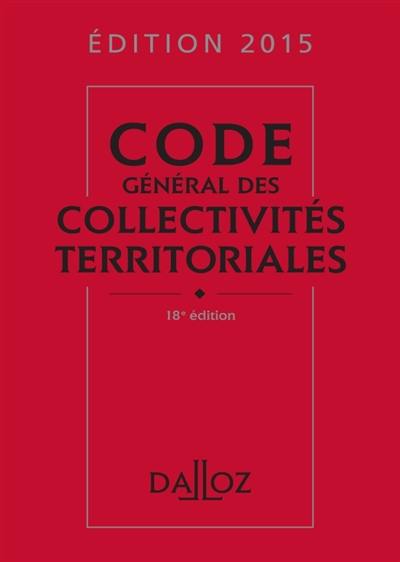 Code général des collectivités territoriales 2015