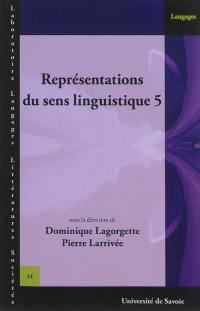 Représentations du sens linguistique 5